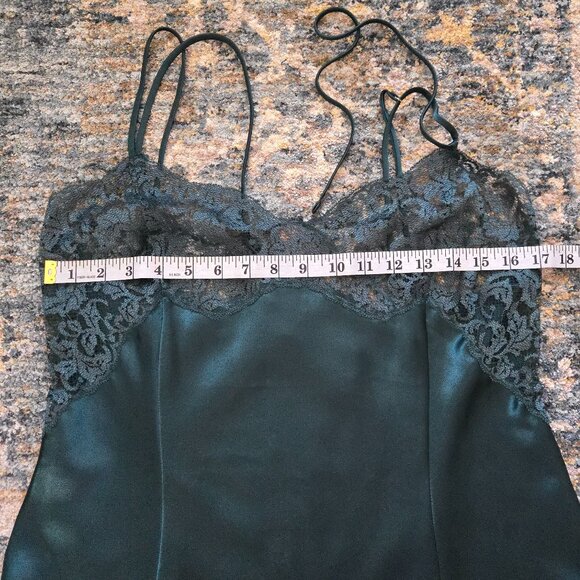 Victoria's Secret Dark Green Lace Slip Dress - Picture 10 of 12
